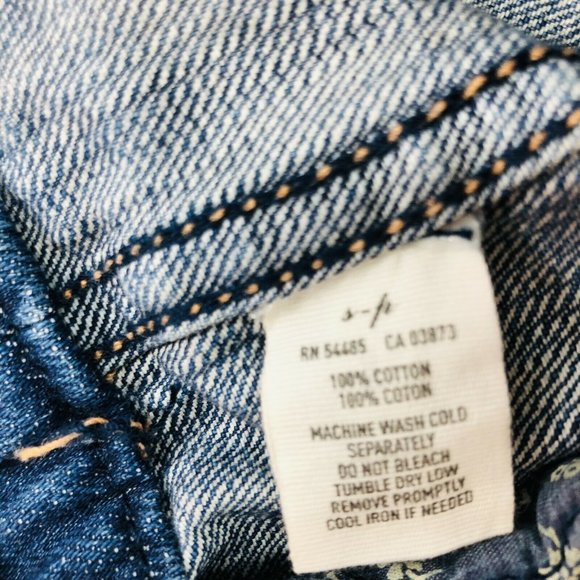 American Eagle Denim Jeans Jacket Flap Pockets - Picture 6 of 11